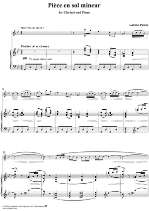 Piece In G Minor - Piano Score
