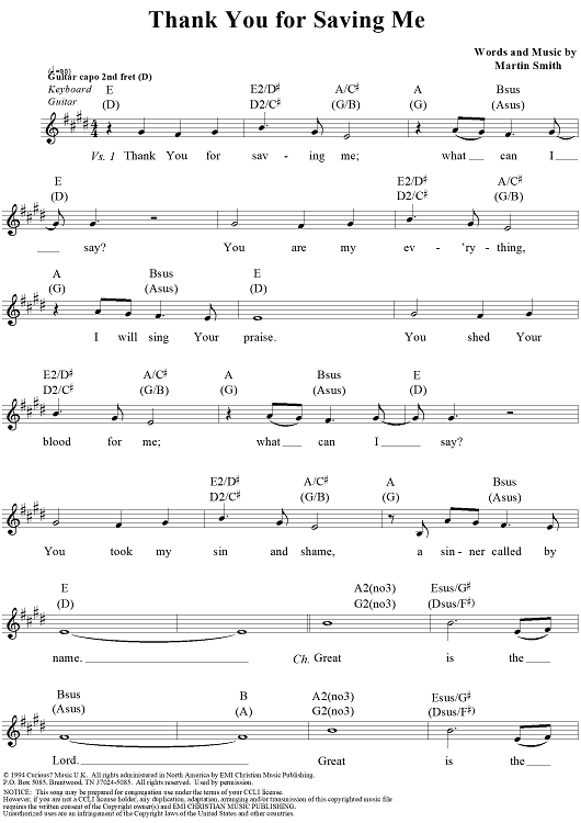 Thank You For Saving Me