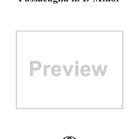 Passacaglia in D Minor, B161
