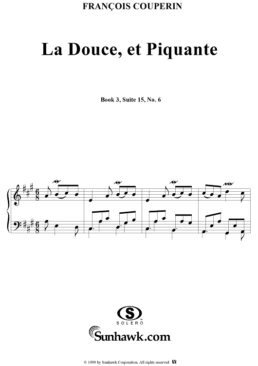 Harpsichord Pieces, Book 3, Suite 15, No. 6: La Douce, et Piquante