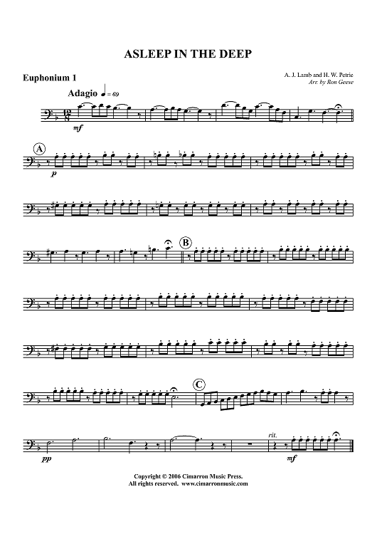 Asleep in the Deep - Euphonium 1 BC/TC