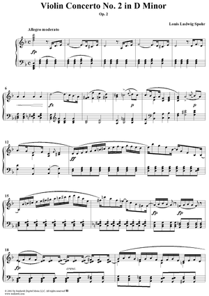 Concerto No. 2 in D Minor, Op. 2 - Score