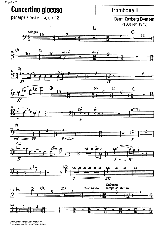 Concertino giocoso Op. 12 - Trombone 2