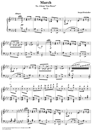 March, No. 1 from "Ten Pieces", Op. 12