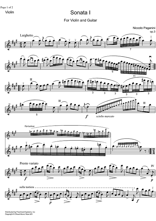 Sonata Op. 3 No. 1 - Violin
