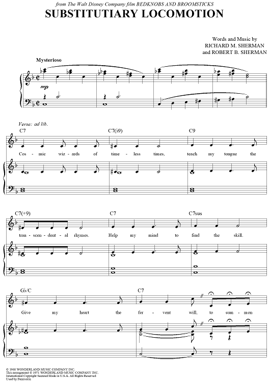 Substitutiary Locomotion