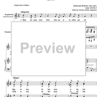 Wisst ihr, wann mein Kindchen Op.103 No. 3