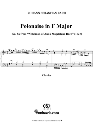 Polonaise in F Major from the Notebook of Anna Magdelena Bach