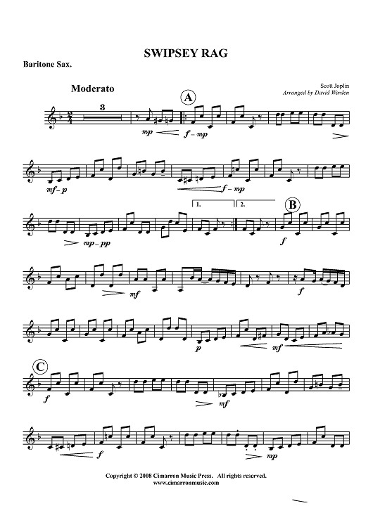Swipsey Rag - Baritone Sax