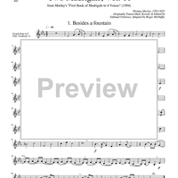 Two Madrigals, Vol. 11 - from Morley's "First Book of Madrigals to 4 Voices" (1594) - Trombone 1 (opt. F Horn)