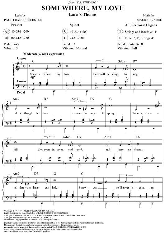 Somewhere, My Love  (Lara's Theme)