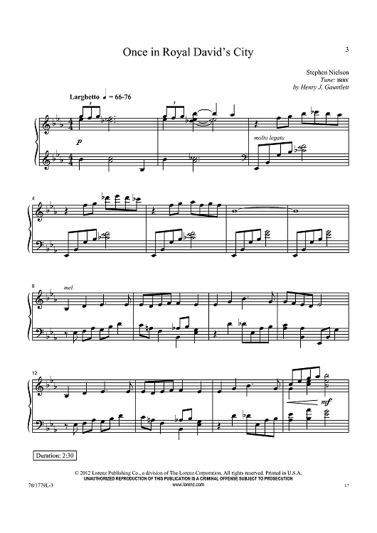 Once in Royal David’s City