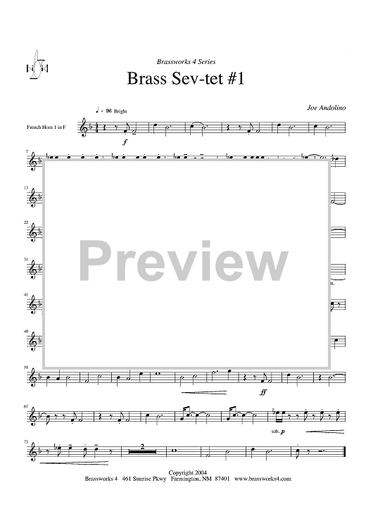 Brass Sev-tet #1 - Horn 1 in F