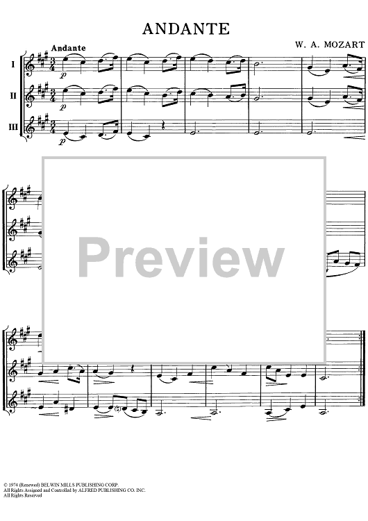 Andante - Bb Clarinet / Bass Clarinet