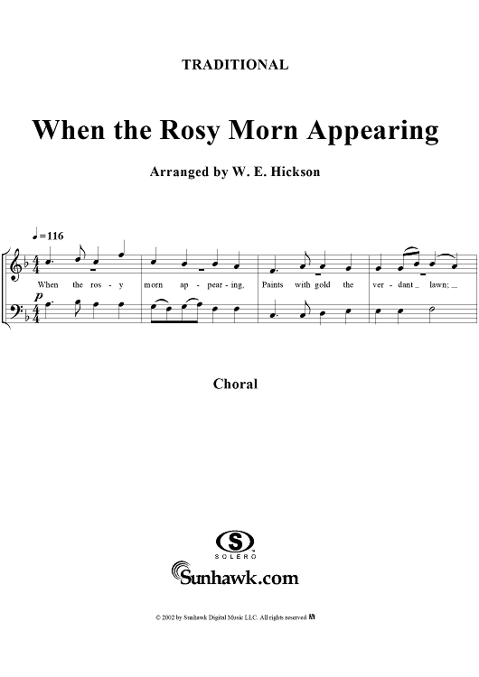 When the Rosy Morn Appearing
