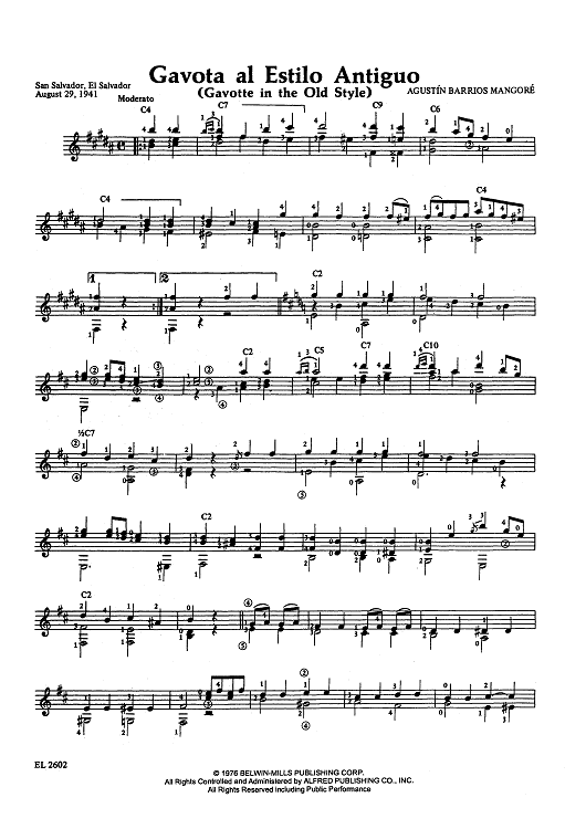 Gavota al Estilo Antiguo (Gavotte in the Old Style)