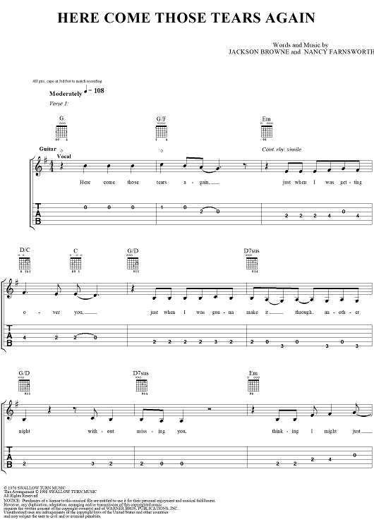 Here Come Those Tears Again