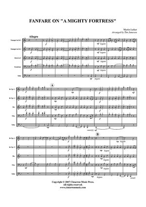Fanfare on "A Mighty Fortress" - Score