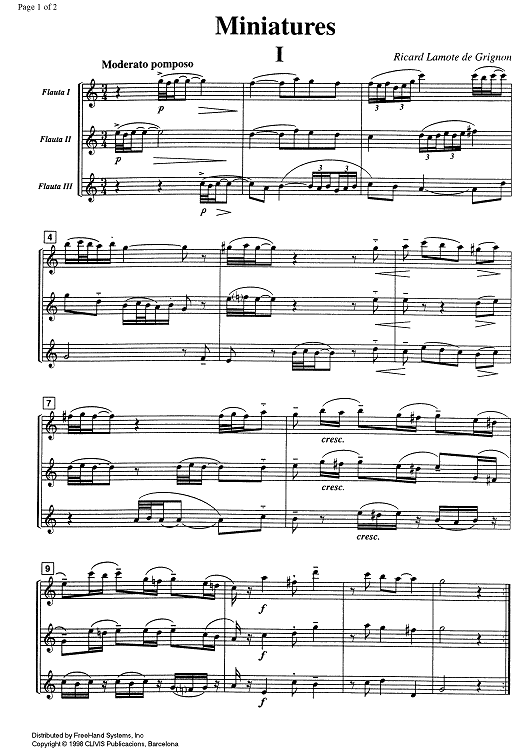 Miniatura No. 1 - Score