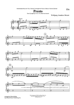 Presto - from Symphony #1, K. 16, third movement