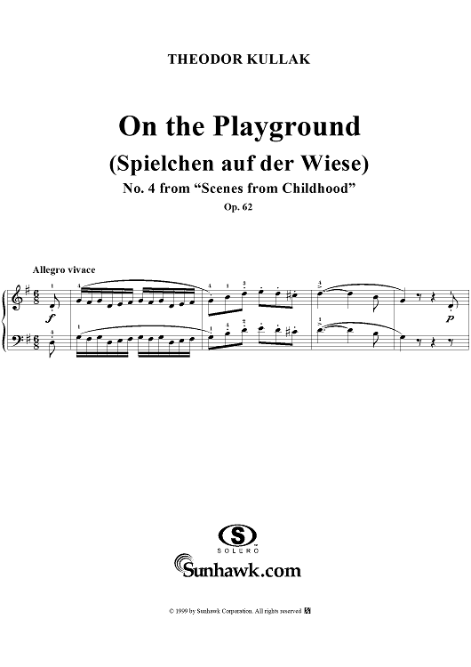 On the Playground - No. 4 from "Scenes from Childhood" Op. 62