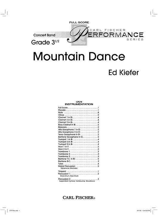 Mountain Dance - Score