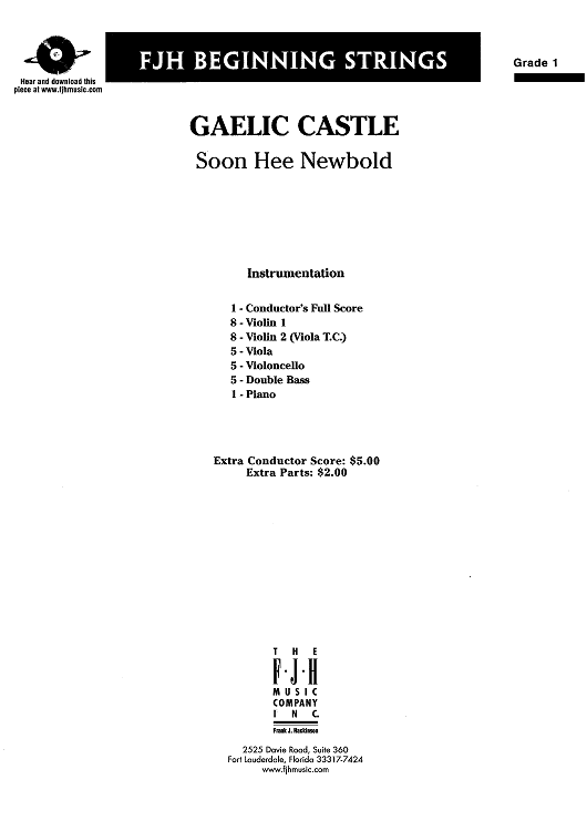 Gaelic Castle - Score Cover