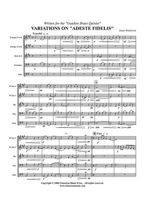 Variations on "Adeste Fidelis" - Score