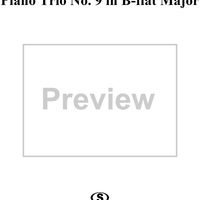 Piano Trio No. 9 in B-flat Major, WoO 39 - Piano Score