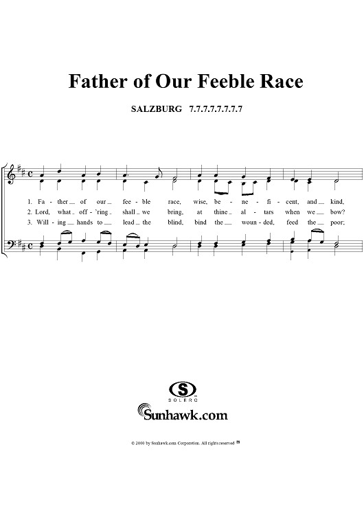 Father of Our Feeble Race