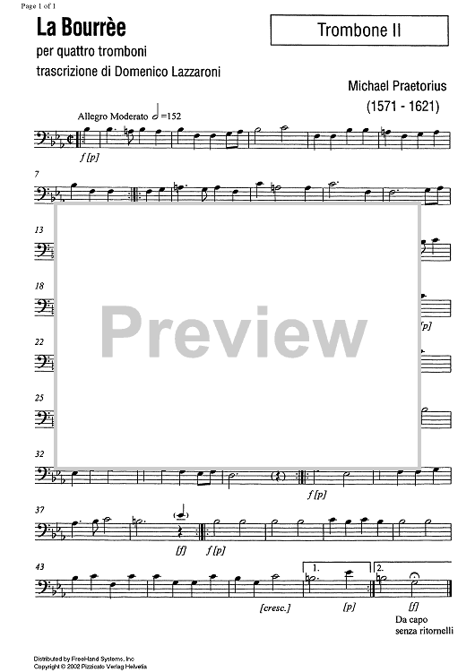 La Bourrée - Trombone 2