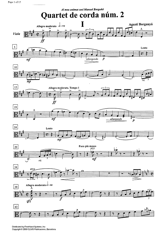 String quartet No. 2 - Viola