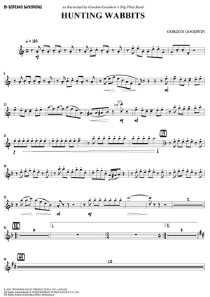Hunting Wabbits - B-flat Soprano Saxophone