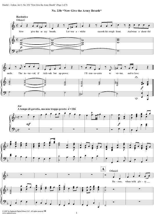 Joshua, Act 2, No. 23b: "Now give the army breath"