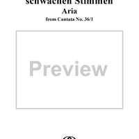 "Auch mit gedämpften, schwachen Stimmen", Aria, No. 4 from Cantata No. 36/1: "Schwingt freudig euch empor" - Violin