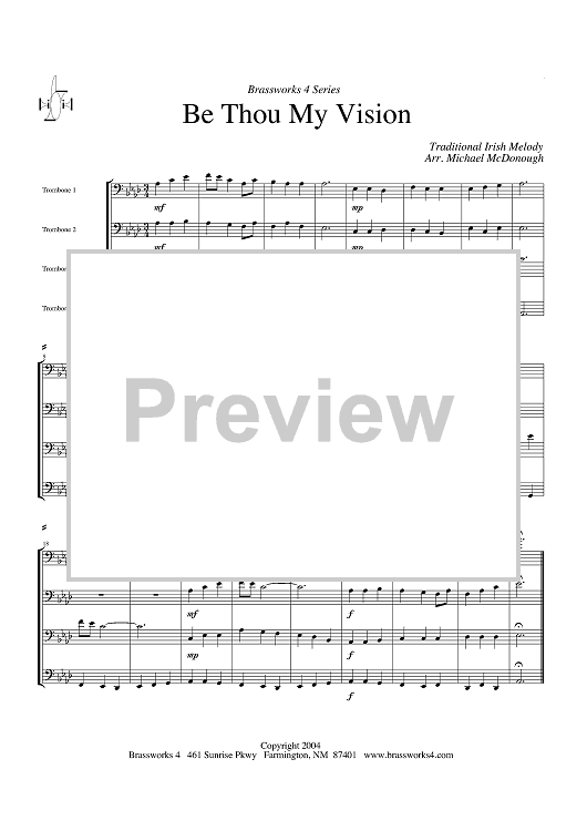 Be Thou My Vision - Score