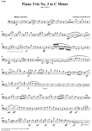 Piano Trio No. 3 in C Minor, Op. 1, No. 3 - Cello