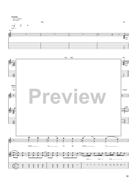 My Fork In The Road (Your Knife In My Back)" Sheet Music by Atreyu for