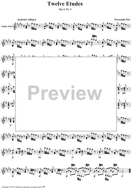 Twelve Etudes, op. 6, no. 3