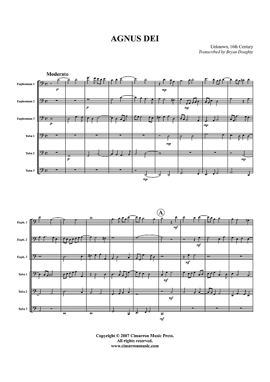 Agnus Dei - Score