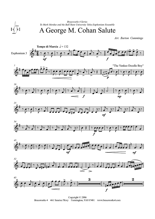 A George M. Cohan Salute - Euphonium 3 TC