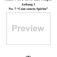 Mass No. 5 in A-flat Major, D678, No. 7: Anhang I - Cum sancto Spiritu