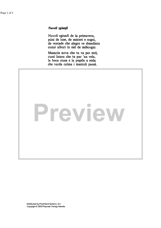 Nuvoli - Lyrics