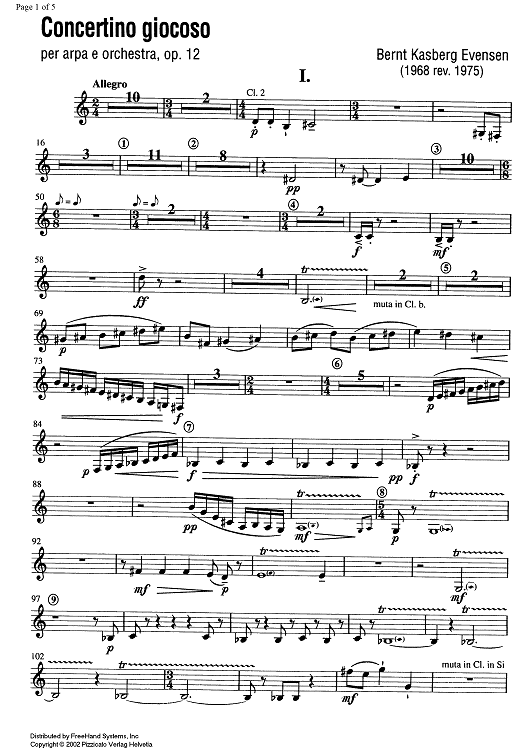 Concertino giocoso Op. 12