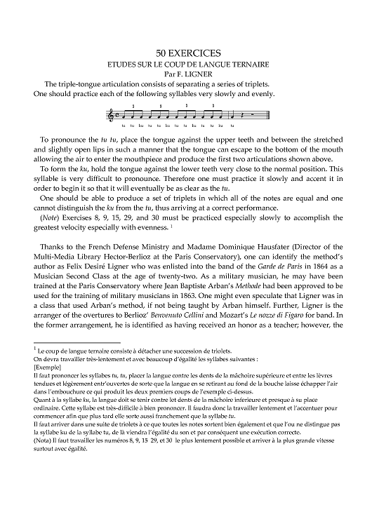 50 Exercises sur le Coup de Langue Ternaire