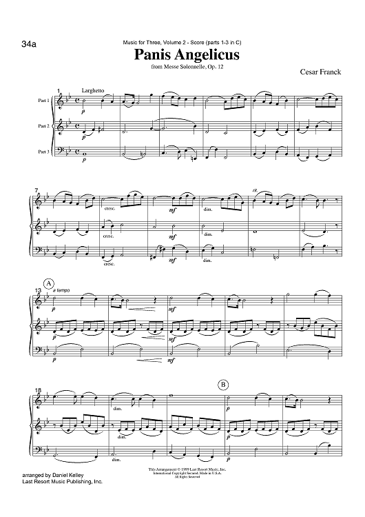 Panis Angelicus - from Messe Solonnelle, Op. 12 - Score