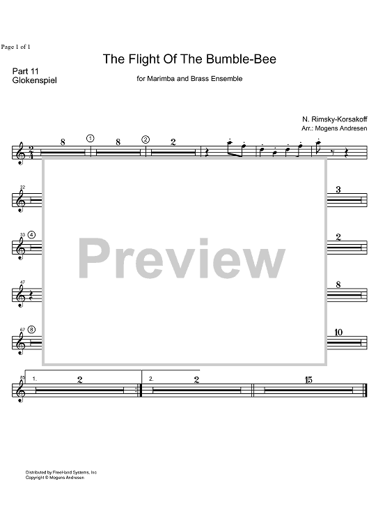 The Flight of the Bumble-Bee from "The Tale of Tsar Sultan" - Glockenspiel
