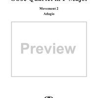 Oboe Quartet, K370, Movement 2 - Score