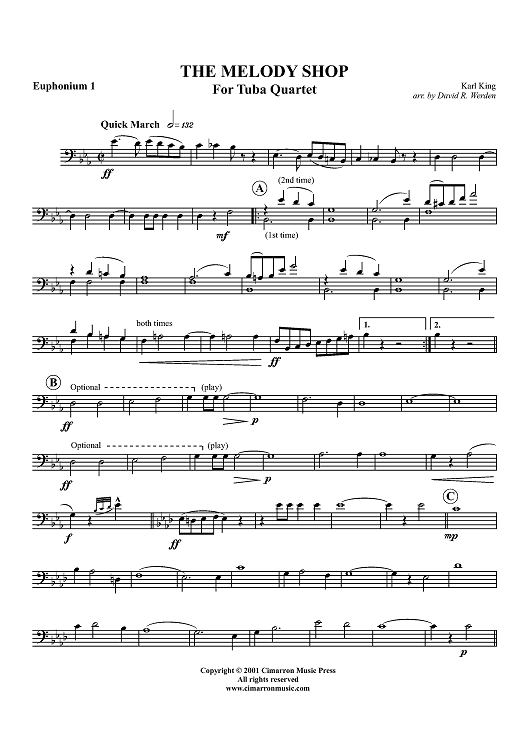 The Melody Shop - Euphonium 1 BC/TC