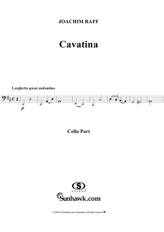 Cavatina - Cello